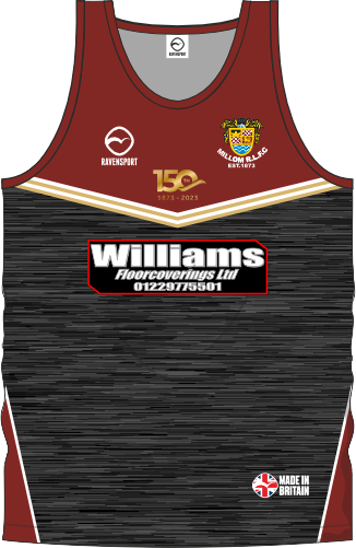 Millom RLFC Junior black vest front